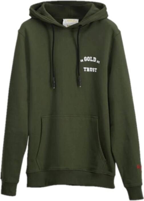 In Gold We Trust Hoodies Groen Heren