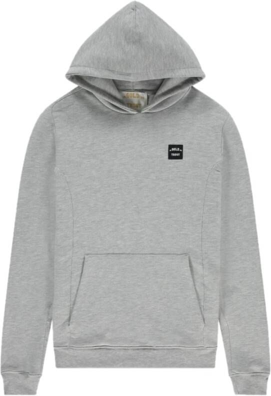 In Gold We Trust In goud vertrouwen we de expensie Hoodie Gray Melange Grijs Heren