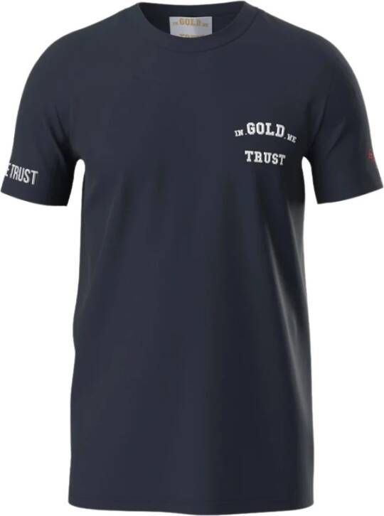 In Gold We Trust Kinderen The Pusha T-Shirt Blauw Heren