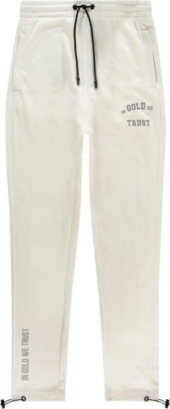 In Gold We Trust Reflecterende joggers Wit Heren