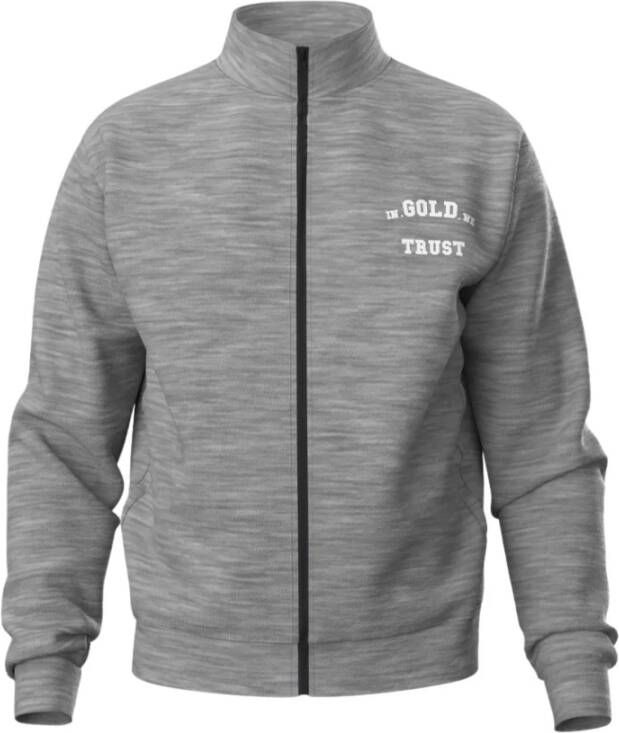In Gold We Trust Sweater met rits Grijs Heren