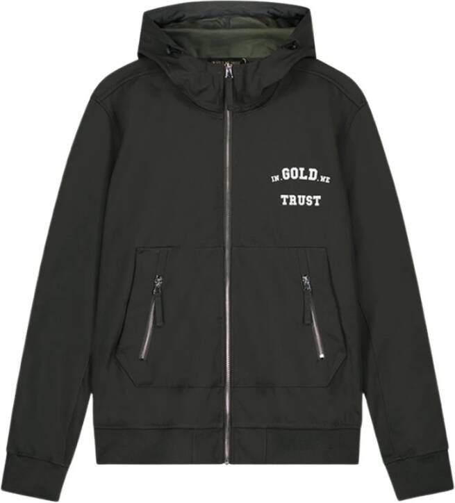 In Gold We Trust Sweater met rits Green Heren