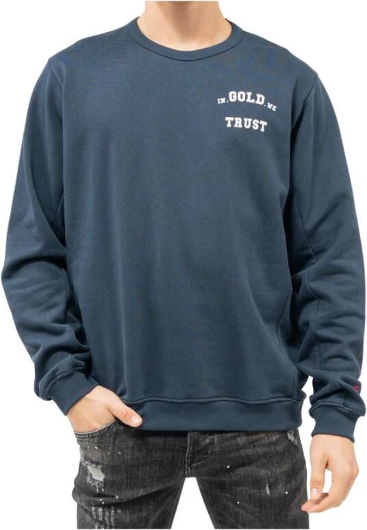 In Gold We Trust Sweatshirt Blauw Heren