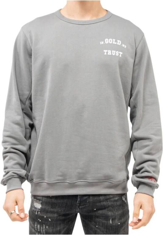 In Gold We Trust Sweatshirt Grijs Heren