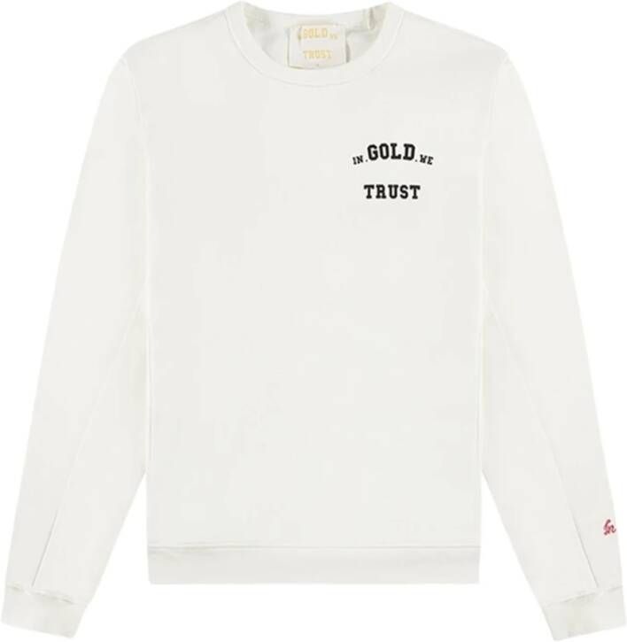 In Gold We Trust Sweatshirt White Heren