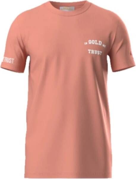 In Gold We Trust T-shirts Roze Heren