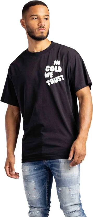 In Gold We Trust Kush T-shirt Heren Zwart Black Heren
