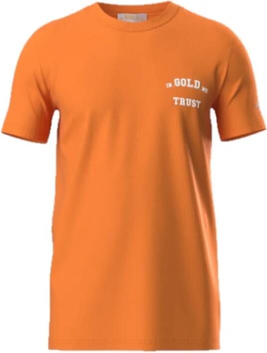 In Gold We Trust The Pusha Light T-Shirt Oranje Heren