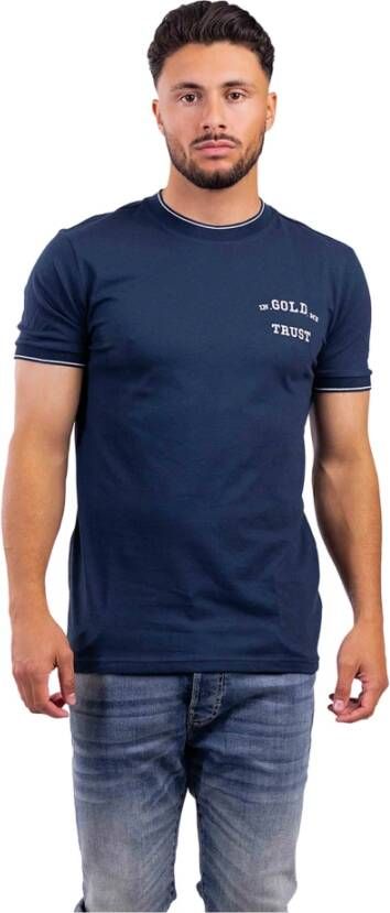 In Gold We Trust The Same T-Shirt Heren Donkerblauw Blauw Heren