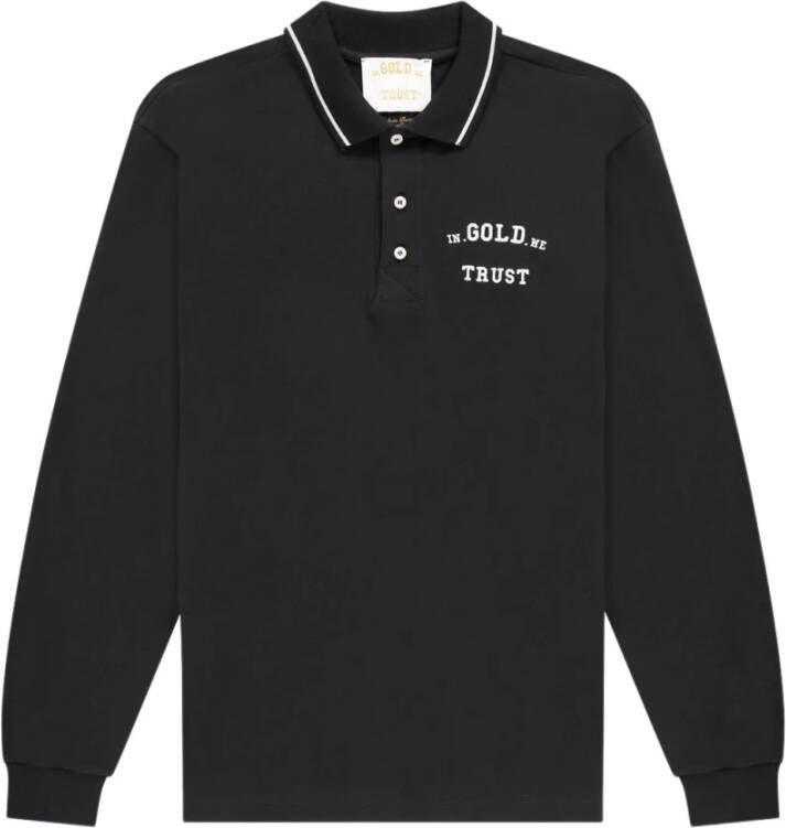 In Gold We Trust Boris LS Jet Black Shirt Black Heren