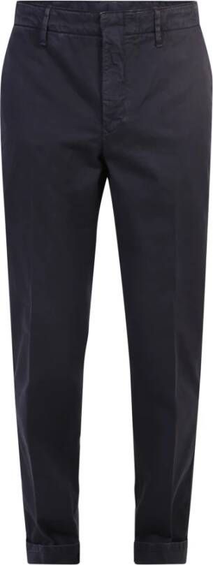 Incotex Blauwe Katoenen Broek voor Heren Blauw Heren