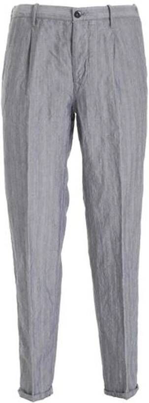 Incotex Tapered Trousers Blauw Heren