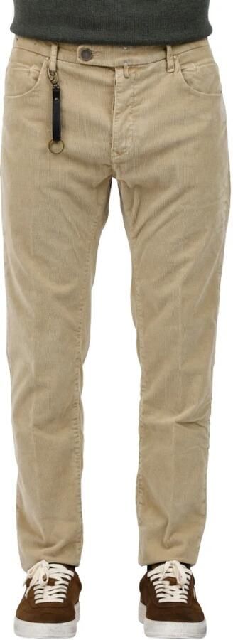 Incotex Fluwelen Maatwerk Broek Beige Heren