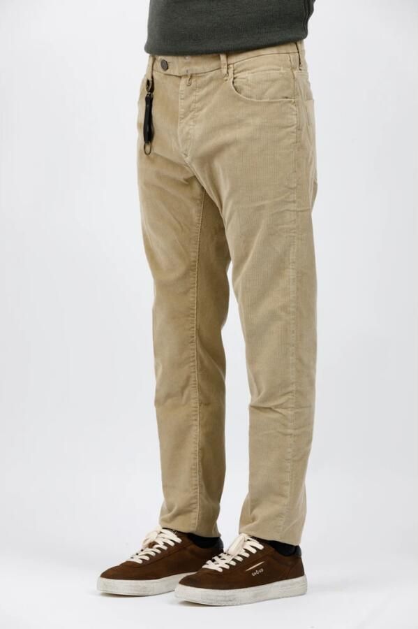 Incotex Fluwelen Maatwerk Broek Beige Heren - Foto 2