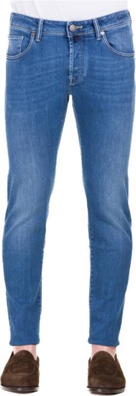 Incotex Klassieke Blauwe Skinny Jeans voor Mannen Blue Heren
