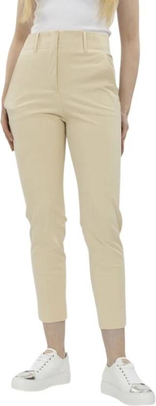 Incotex Leather Trousers Beige Dames