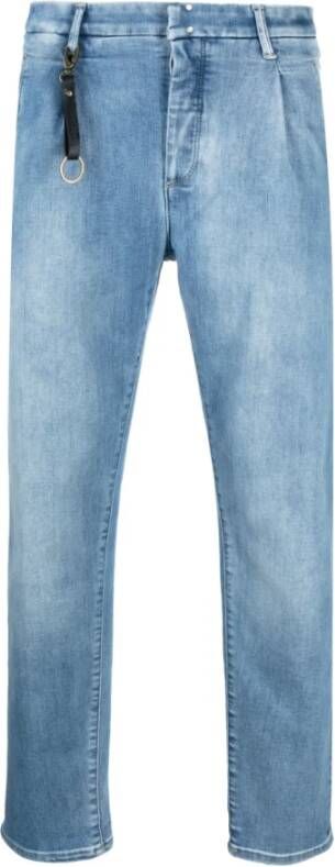 Incotex Straight Jeans Blauw Heren