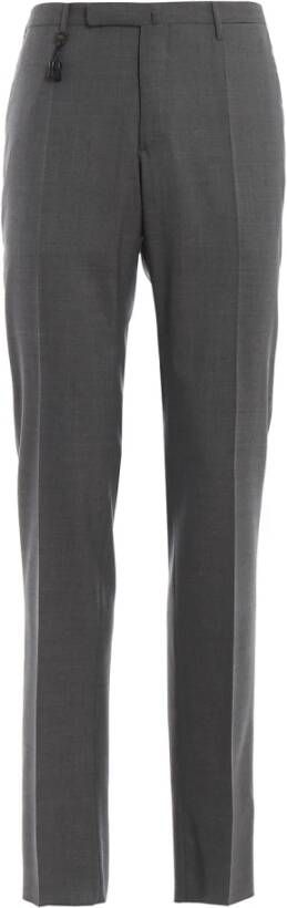 Incotex Slim Fit Rookgrijze Katoenen Broek Gray Heren