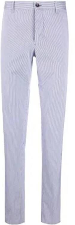 Incotex Venezia 1951 katoen stretch slank fit broek Blauw Heren