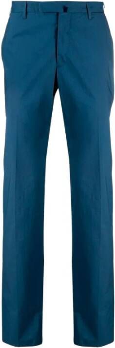 Incotex Venezia 1951 Summer Popeline Slim Fit Pants Blauw Heren