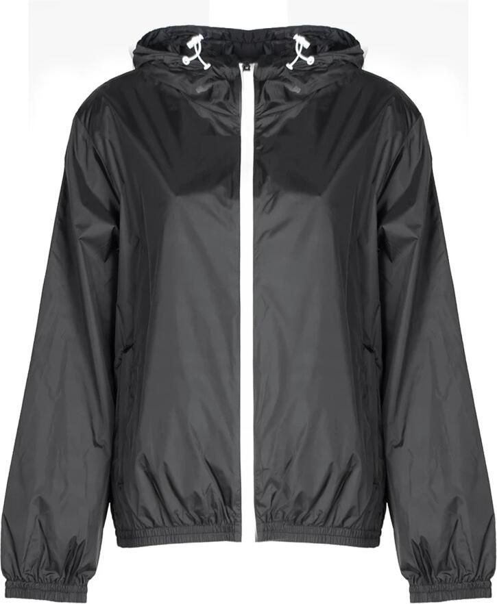 Invicta Eenvoudige Stijl Jas met Capuchon en Rits Black Dames - Foto 2