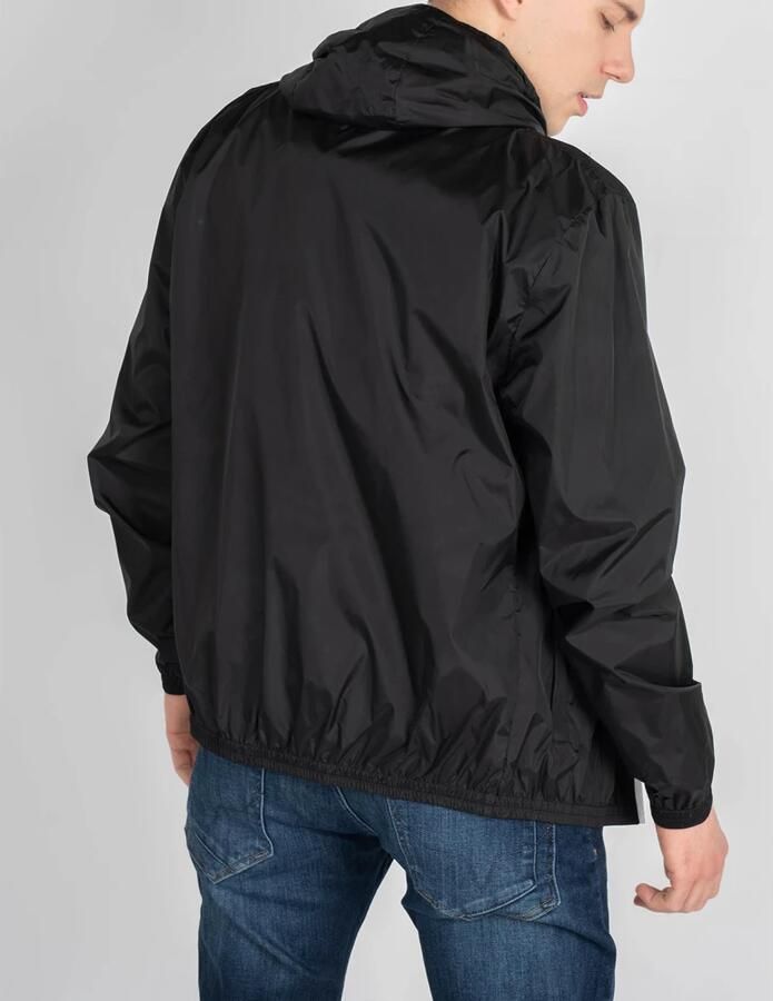 Invicta Eenvoudige Stijl Jas met Capuchon en Rits Black Heren - Foto 2