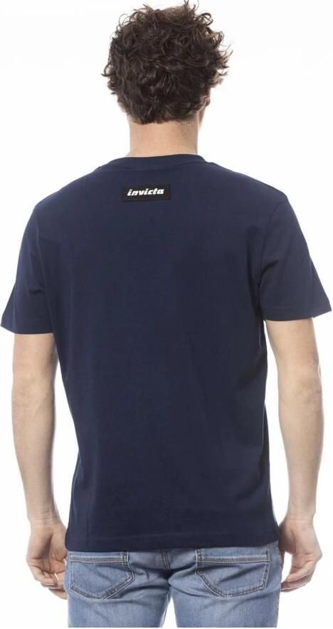 Invicta Zomer Heren T-shirt Ronde Hals Katoen Blue Heren