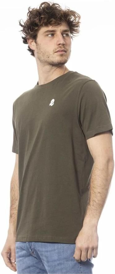 Invicta Casual Katoenen T-shirt met Logo Detail Green Heren - Foto 2