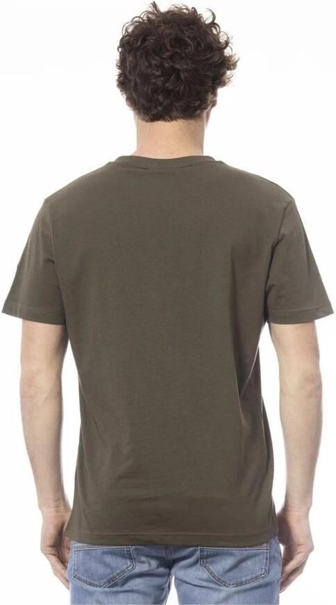 Invicta Casual Katoenen T-shirt met Logo Detail Green Heren