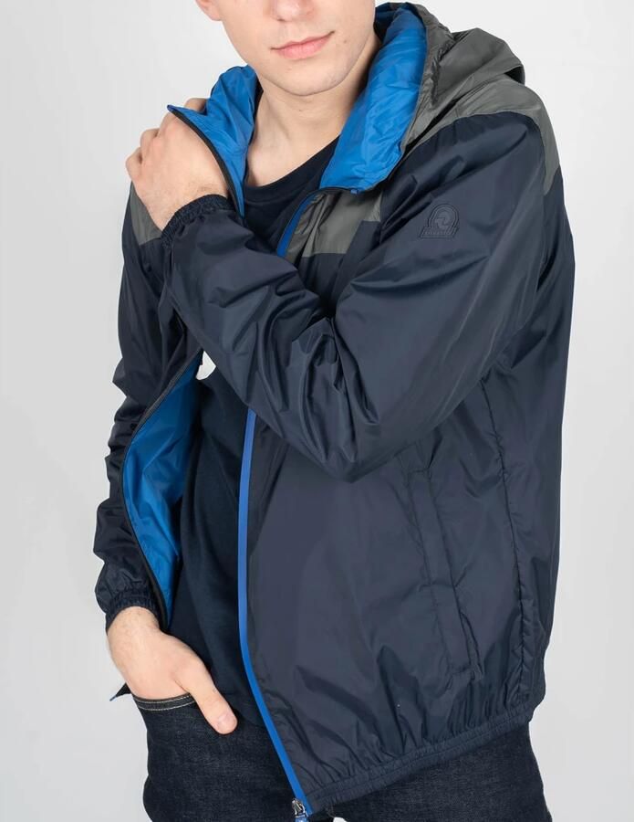 Invicta Eenvoudige Stijl Jas met Capuchon en Rits Grijs Heren