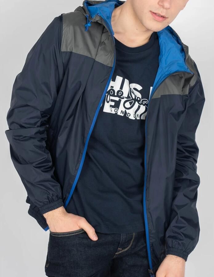 Invicta Eenvoudige Stijl Jas met Capuchon en Rits Grijs Heren - Foto 3