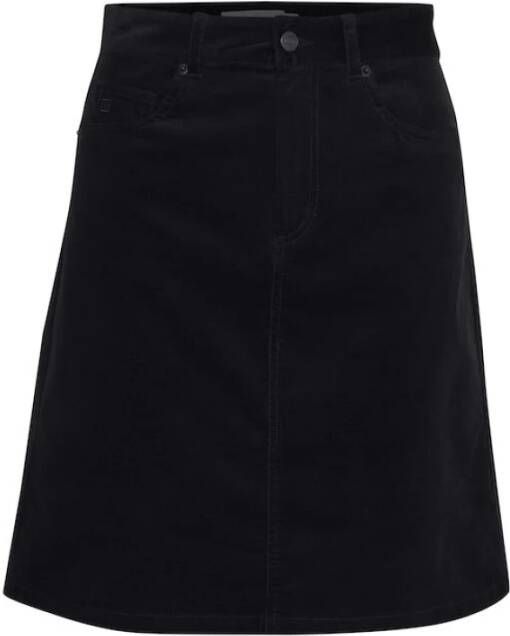 InWear A-Lijn Katoenmix Rok in Marineblauw Blauw Dames