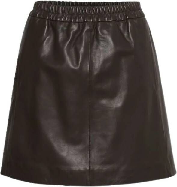 InWear Americano Leren Rok Stijlvol en veelzijdig Bruin Dames