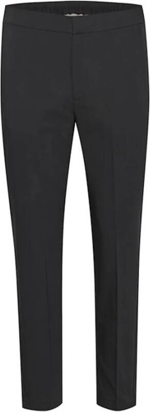 InWear Basic Elastische Taille Geplooide Broek Zwart Dames