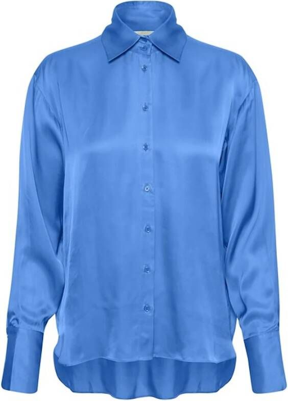 InWear Blauwe Herfstblouse met Lange Mouwen voor Vrouwen Blauw Dames