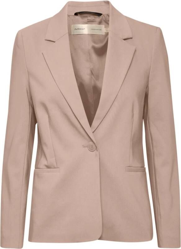 InWear Klassieke Korte Blazerjas in Mocha Grey Beige Dames