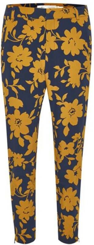 InWear Bloemen Bohemian Broek Blauw Dames
