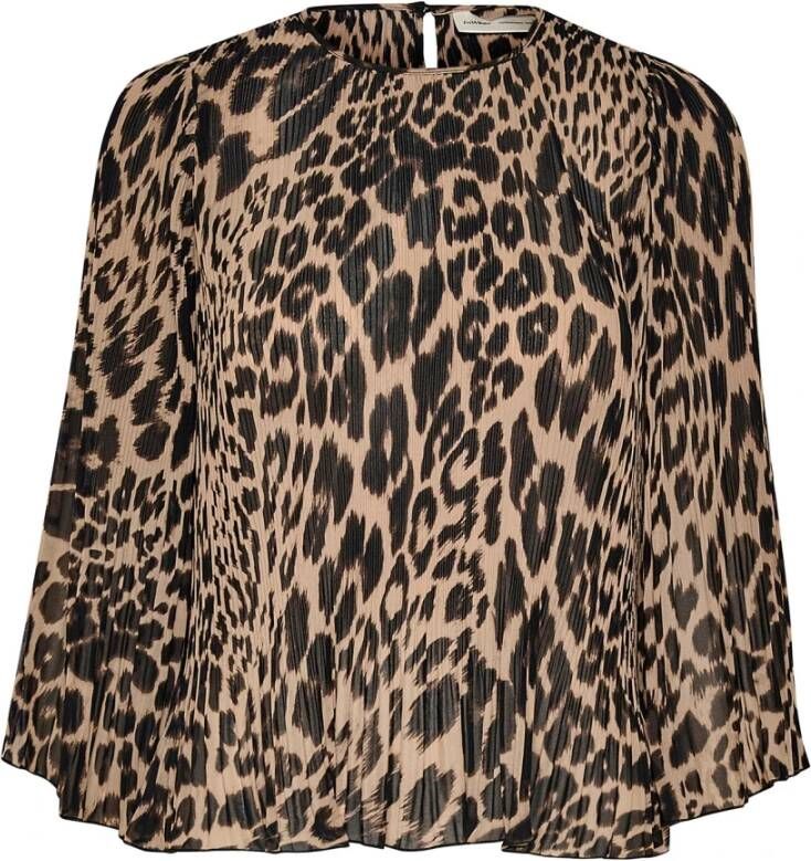 InWear Nesdraiw Blouse Bluser 30108688 Natural Motion Leo Brown Dames