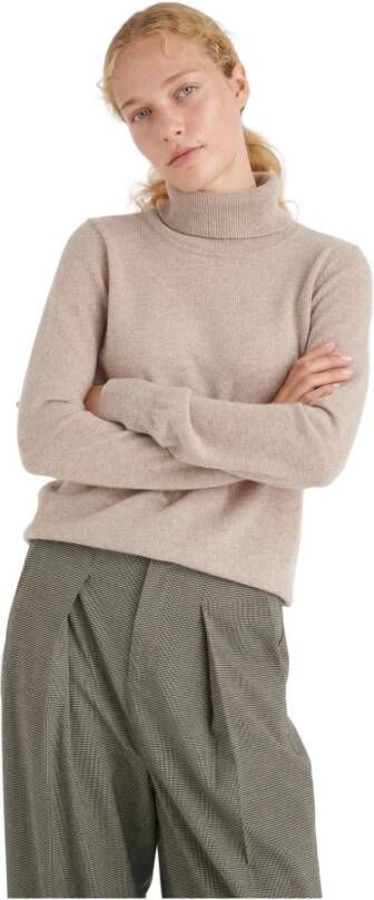 InWear Comfortabele Cashmere Turtleneck Sweater Beige Dames