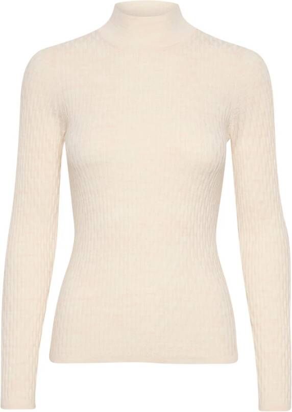 InWear Comfortabele Coltrui in Beige Melange Beige Dames