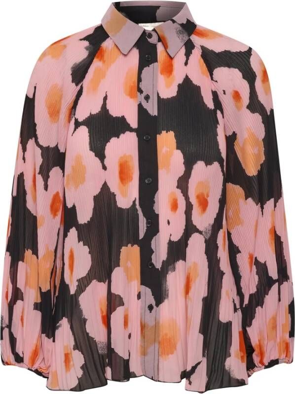 InWear Elegante Geplooide Blouse Zwart Dames