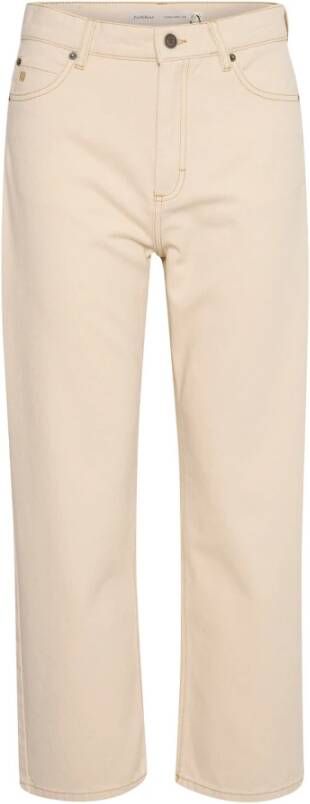 InWear Geknipte Straight-Leg Lichtblauwe Jeans Beige Dames