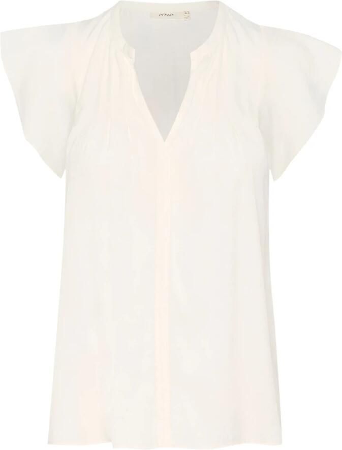 InWear Witte Whisper Top met V-hals White Dames - Foto 5