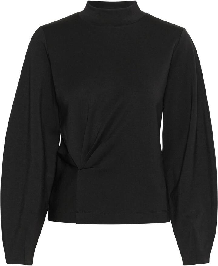 InWear Zwarte Gedrapeerde Blouse Top & T-Shirt Black Dames - Foto 5