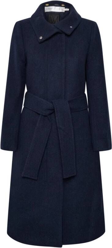 InWear Klassieke Perryiw Funnel Coat Blauw Dames
