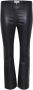 InWear Zwarte leren cropped kick-flare broek Black Dames - Thumbnail 1