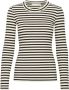InWear Gestreepte Longsleeve Top 30108561 Zwart Wit Multicolor Dames - Thumbnail 2