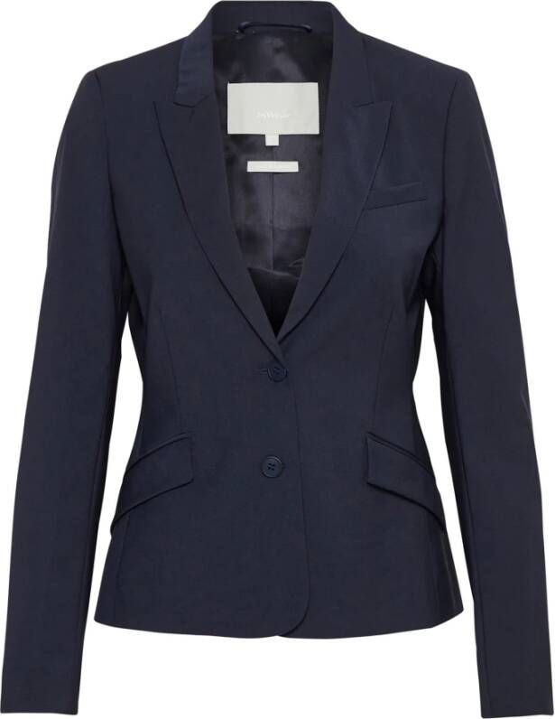 InWear Marineblauwe Getailleerde Blazer Blauw Dames