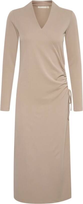InWear Mocha Grey Wrap Jurk Beige Dames