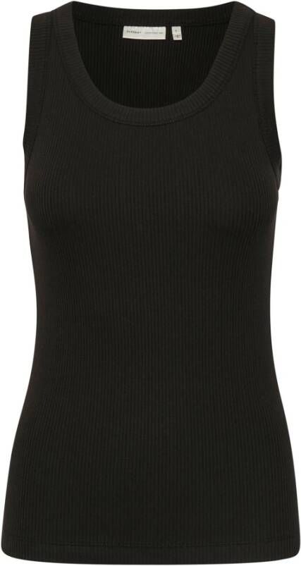 InWear Mouwloze Top met Ronde Hals en Strakke Pasvorm Black Dames